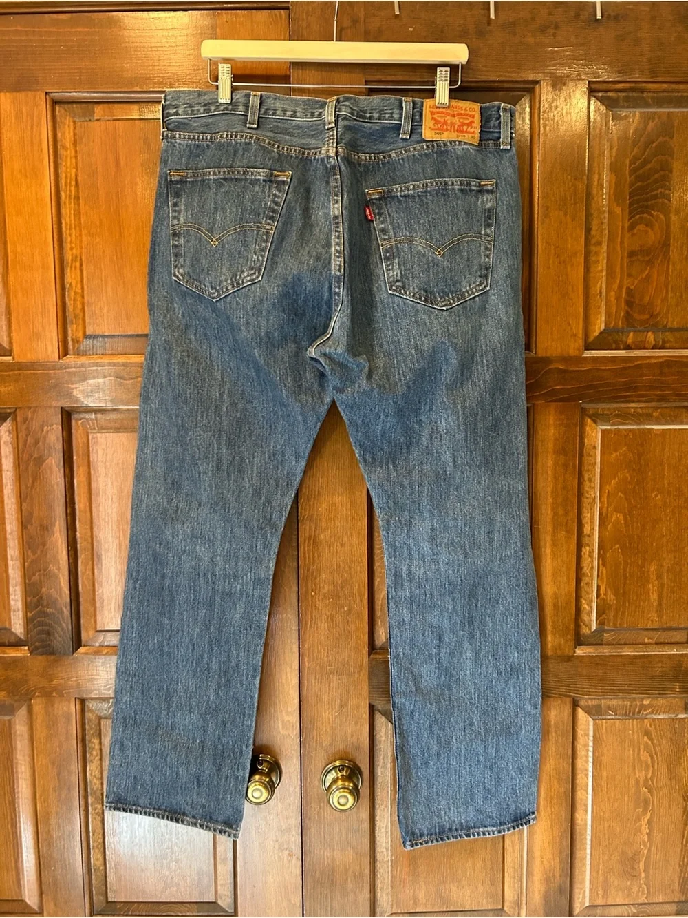 Levi's 501 Original Fit Jeans Men's 38x30 Blue Denim Button Fly Straight Leg‎